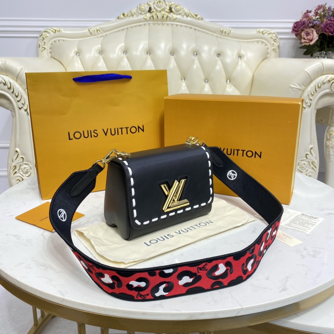 Louis Vuitton TWIST PM Handbag Epi Leather M58723 Black